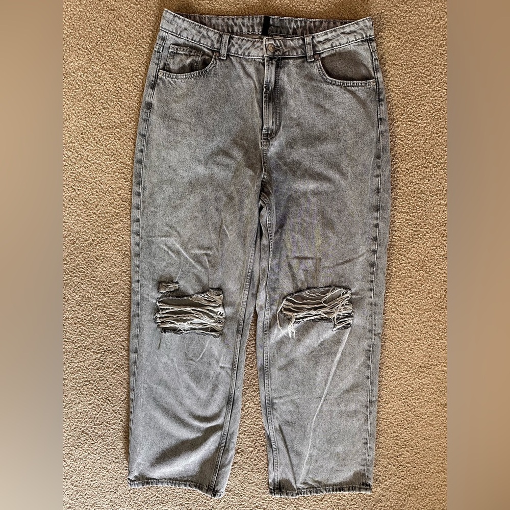 H&M Divided High Rise Wide Leg Jean Size 12